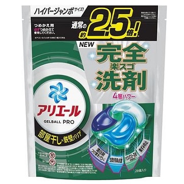 アリエール ジェルボールプロ 部屋干し つめかえ用 ハイパージャンボ 28個