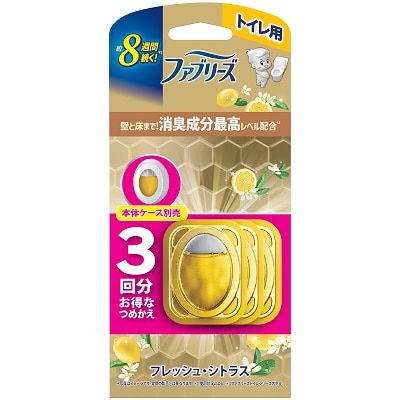【お取り寄せ】ファブリーズ トイレ用 消臭成分最高レベル フレッシュ・シトラス つめかえ用 3回分 18.9ml