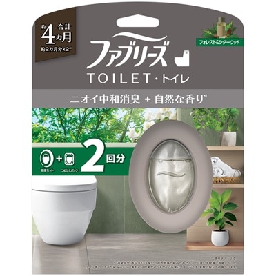 ファブリーズ トイレ用消臭剤+自然な香り フォレスト&シダーウッドの香り 本体+つけかえ 12.6ml