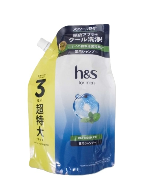 h&s フォーメン リフレッシュ シャンプー つめかえ用 超特大 900g