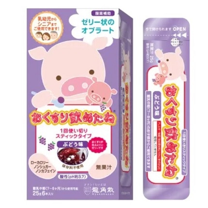 【お取り寄せ】おくすり飲めたね スティックタイプ ぶどう味 25gX6本