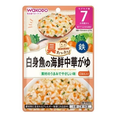 具たっぷりグーグーキッチン 白身魚の海鮮中華がゆ 80g